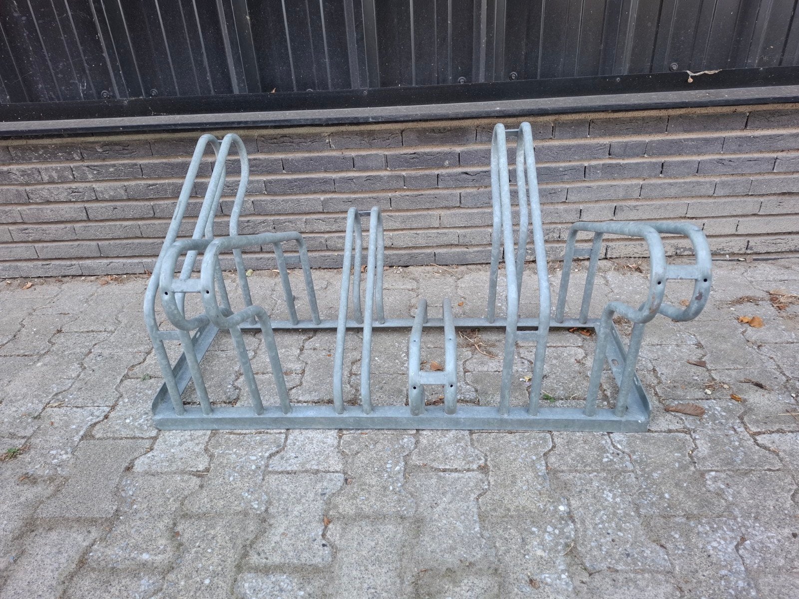 Dubbel fietsenrek, gegalvaniseerd, Ophalen, Zo goed als nieuw