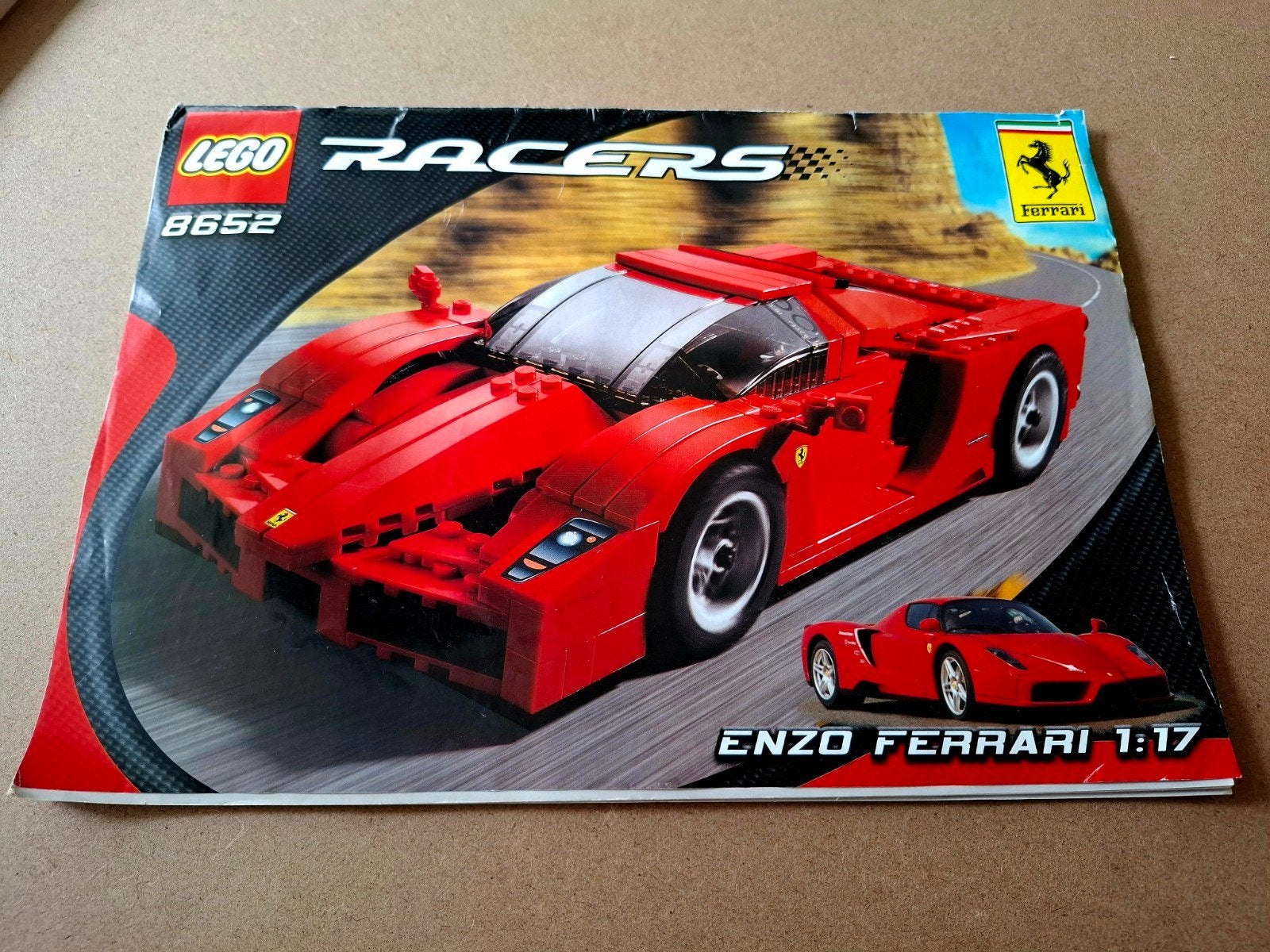 LEGO Racers 8652 Enzo Ferrari 1:17 met boekje, Ophalen of Verzenden, Gebruikt, Overige merken