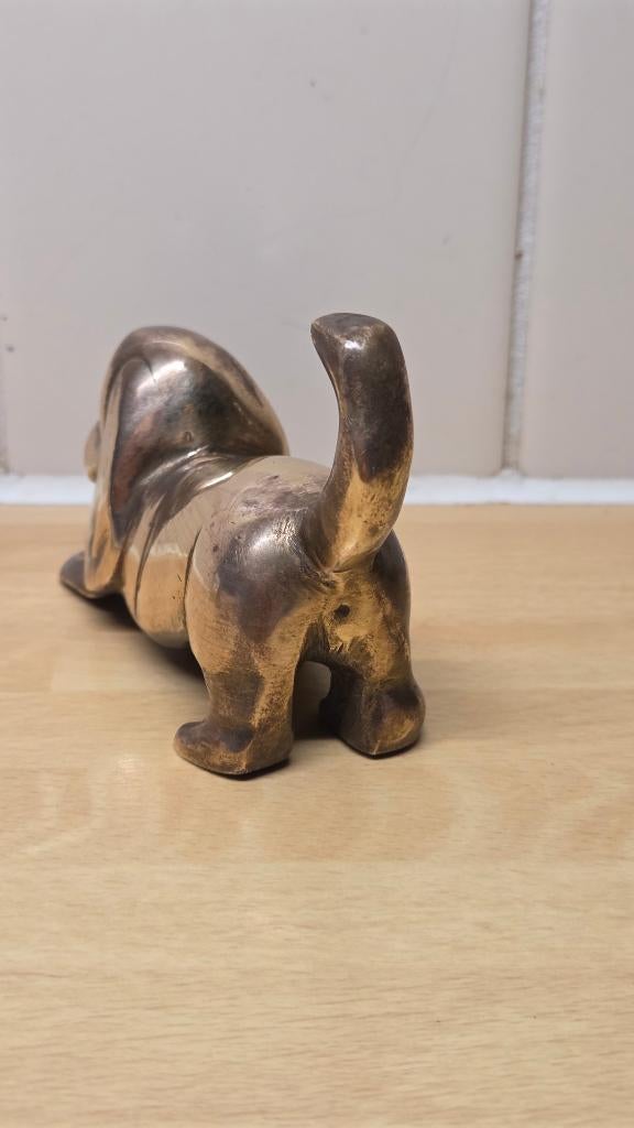Messing puppy hondje, Ophalen of Verzenden, Brons