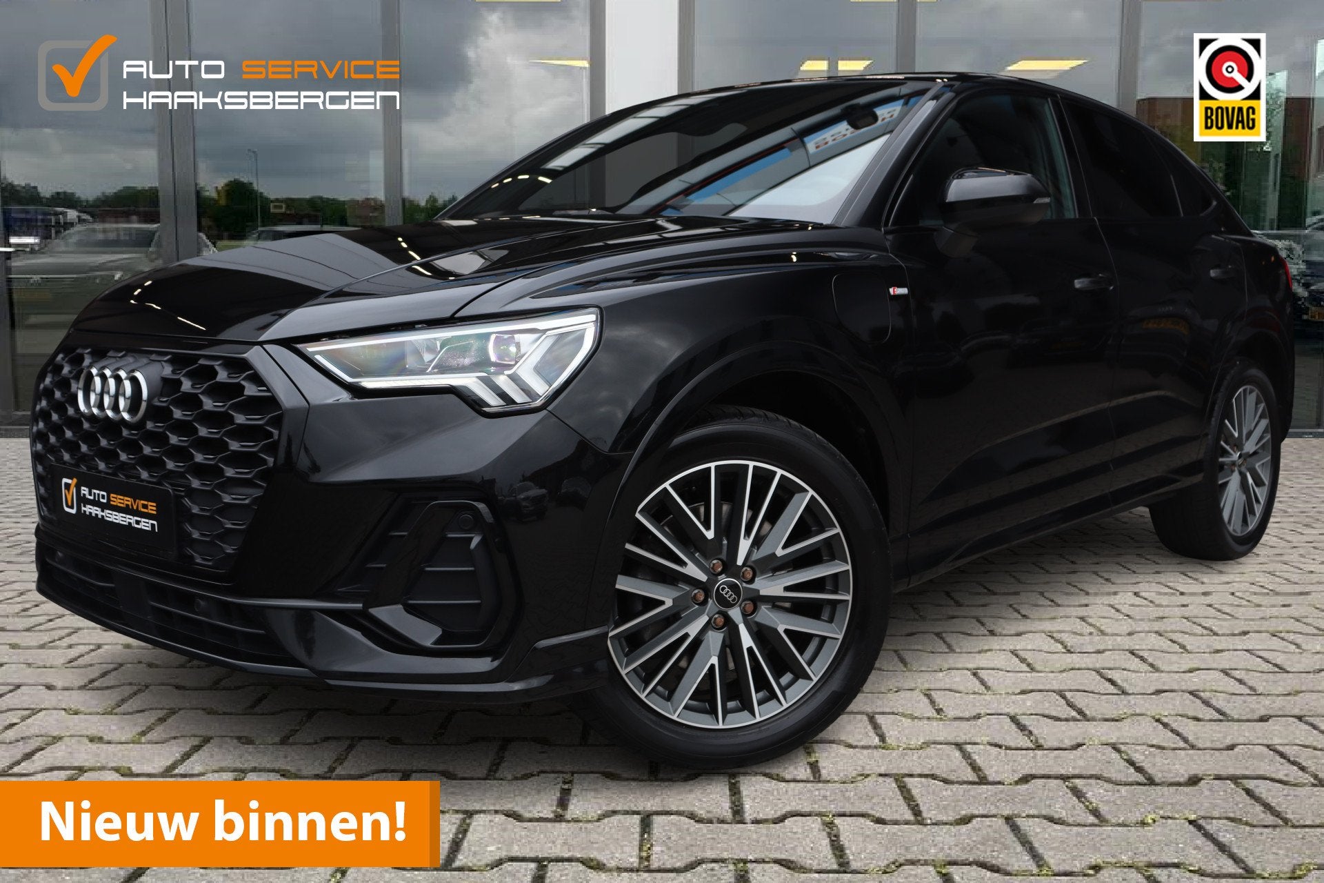 Audi Q3 Sportback 45 TFSI e S-Line | ACC | Camera | 19 Inch, Auto's, Gebruikt, Zwart, Automatische klimaatregeling, Zwart