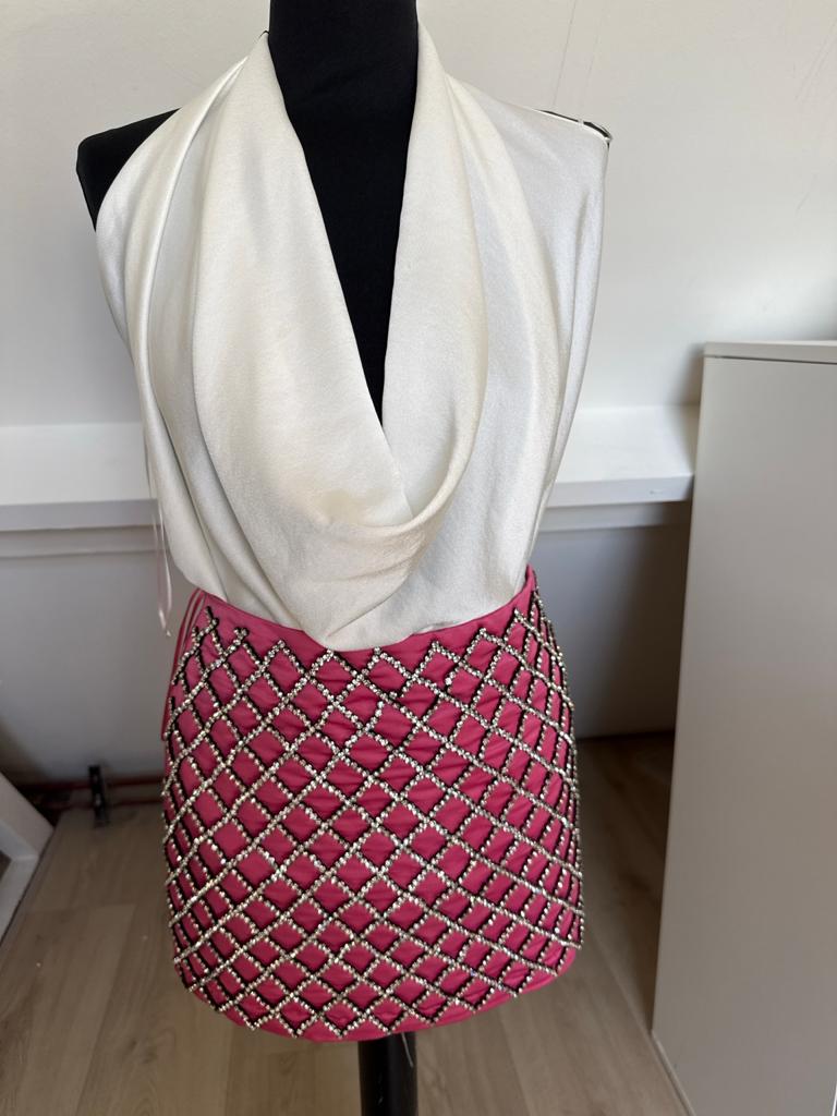 fuchsia roze  rok H&M strass steentjes nieuw maat 40, Kleding | Dames, Rokken, Maat 38/40 (M), Ophalen of Verzenden, Zo goed als nieuw