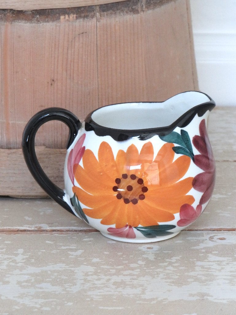 Melkkan Majolica Schramberg “Herfstbloemen”, Antiek en Kunst, Ophalen of Verzenden