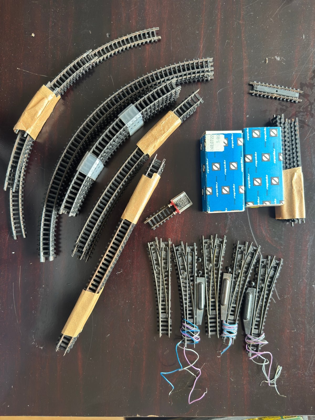 Arnold Rapido Rails, Wissels en spoeltjes | 1/160 N spoor, Arnold, Gebruikt, Gelijkstroom, Rails