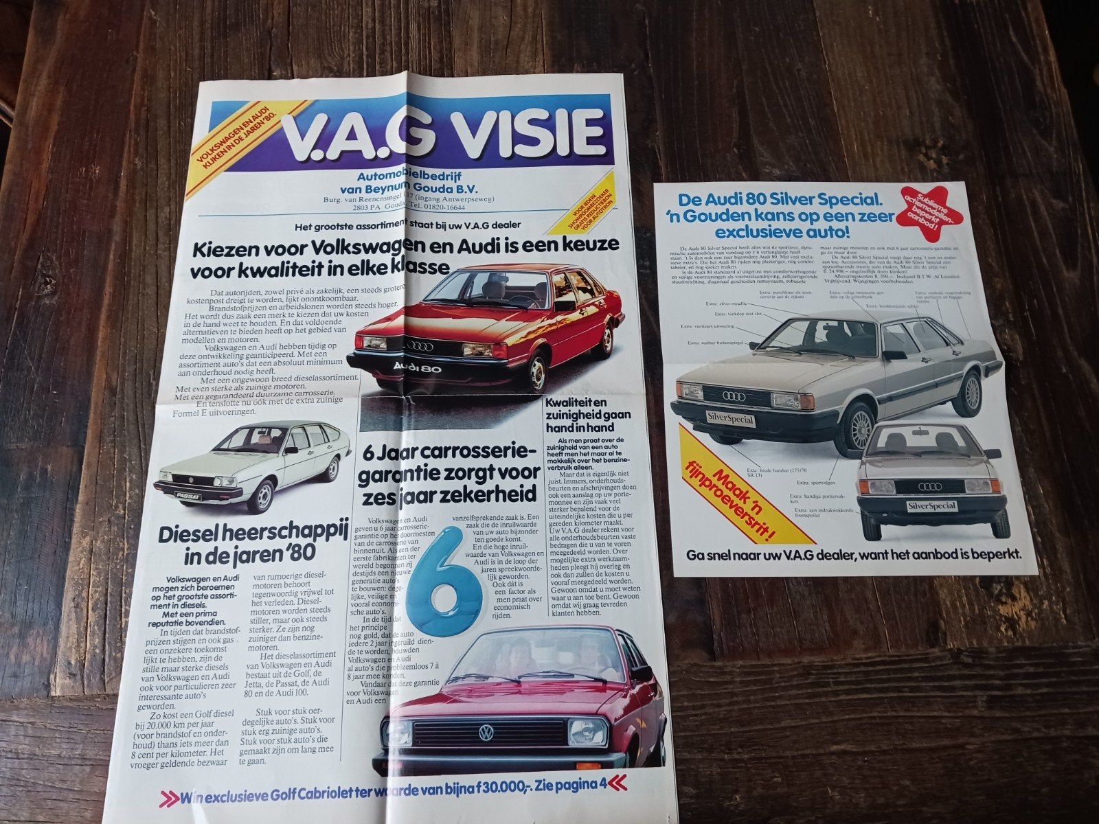 Audi VW Volkswagen folders 1981, Boeken, Ophalen of Verzenden, Zo goed als nieuw, Volkswagen