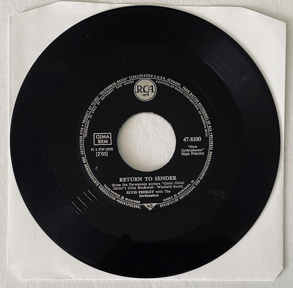 Elvis - Return To Sender / Where Do You... - Single - 1962, Gebruikt, Verzenden, 7 inch, Single