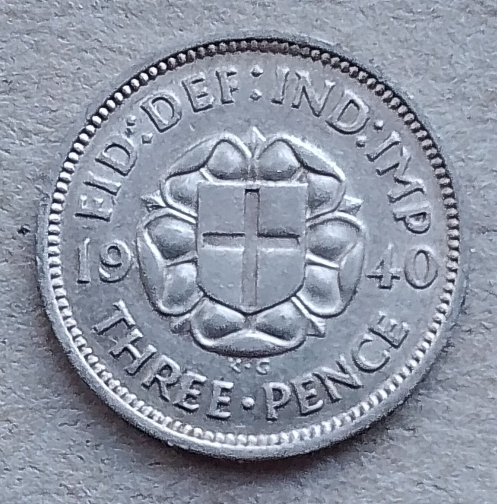 Engeland, 3 pence 1940, Ophalen of Verzenden, Overige landen, Losse munt, Zilver