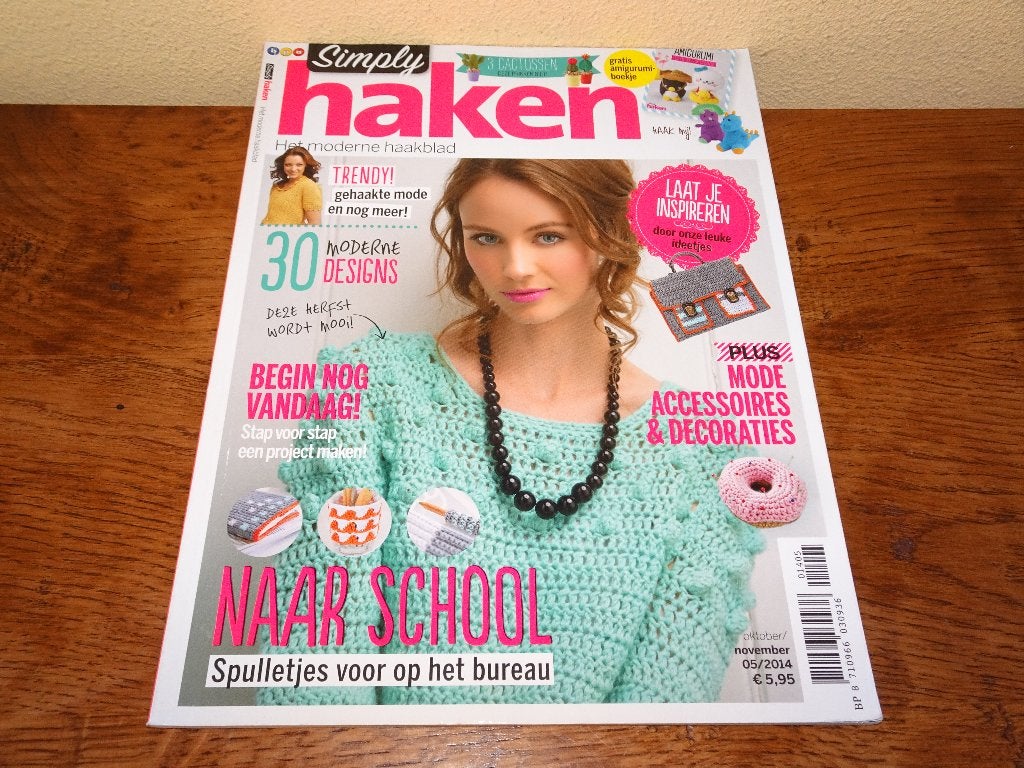Simply haken oktober/november05/2014 tijdschrift, Ophalen of Verzenden, Zo goed als nieuw, Haken, Patroon of Boek