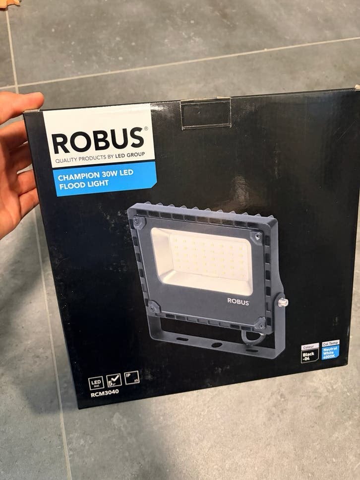 Robus Champion 30W LED Flood Light - Nieuw, Minder dan 50 watt, Ophalen of Verzenden, Lamp met armatuur, Nieuw