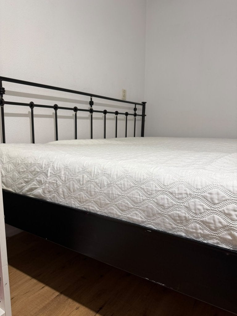 Metalen bed Ferrobed Classico 180x200 + lattenbodems, Huis en Inrichting, Slaapkamer | Bedden, Ophalen, Gebruikt, Zwart, Tweepersoons