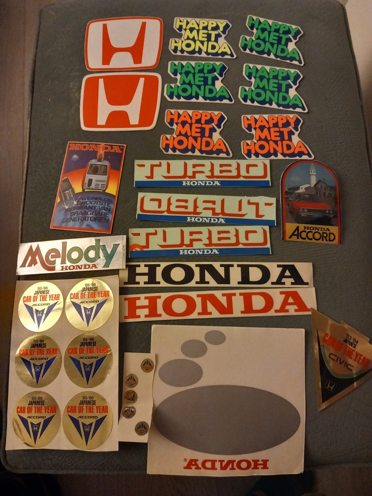 lot met Honda stickers- logo - Civic - Melody - Accord, Verzamelen, Ophalen of Verzenden, Gebruikt, Auto's