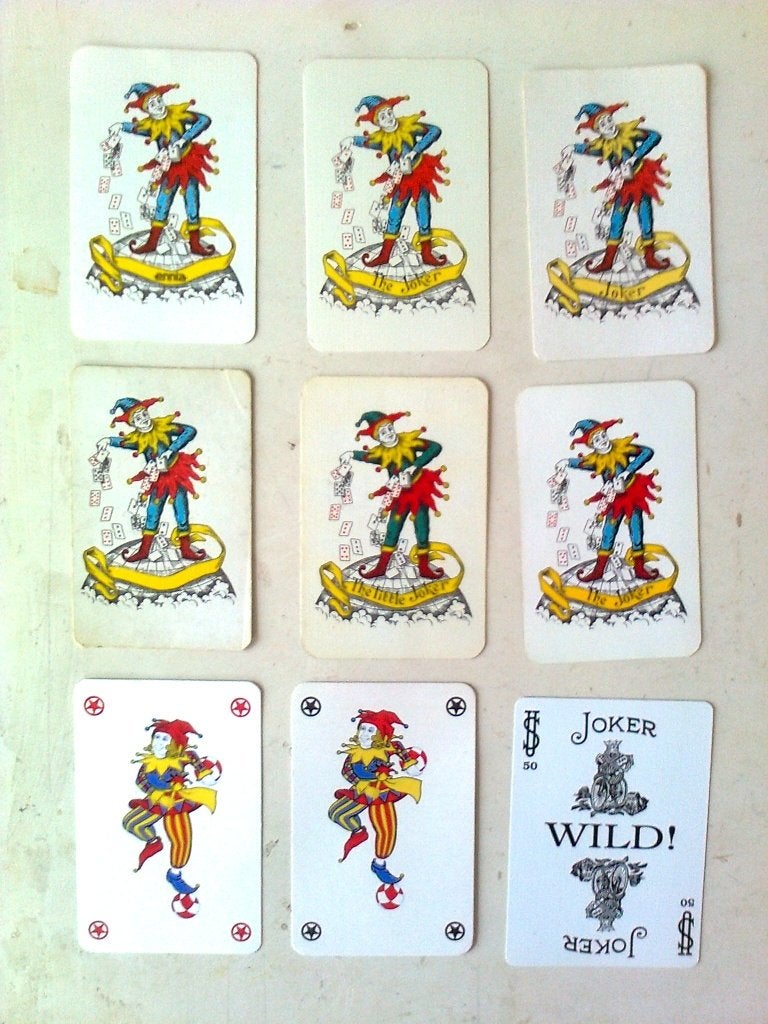 9 jokers D 13 v verzenden €1,50, Verzamelen, Ophalen of Verzenden, Zo goed als nieuw, Joker(s)