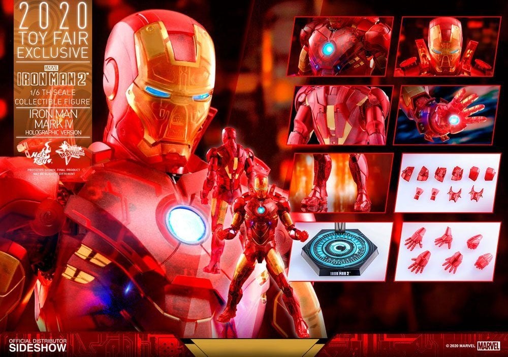 Hot Toys Iron Man Mark IV Holographic Version MMS568, West Campus 1 76863 Herxheim (DE), Actiefiguur of Pop, Heo GmbH, Nieuw