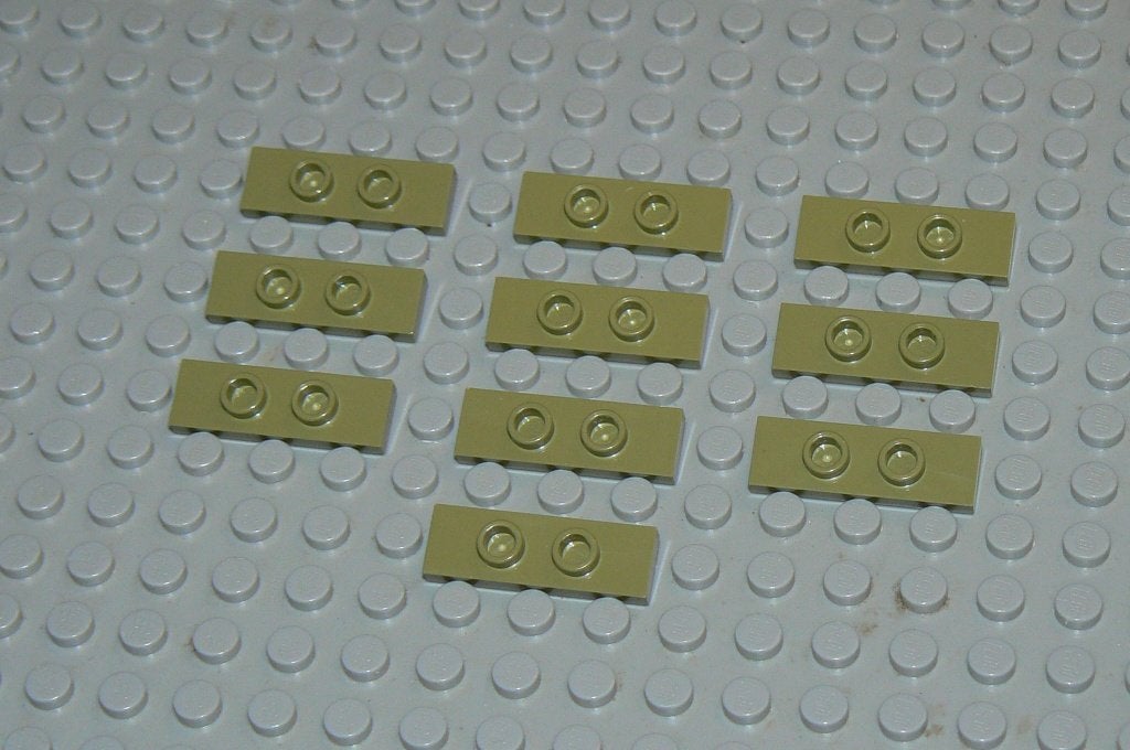 L401 Speciale plaatjes 1x3 olive 10 st. (2 noppen), Ophalen of Verzenden, Nieuw, Losse stenen, Lego