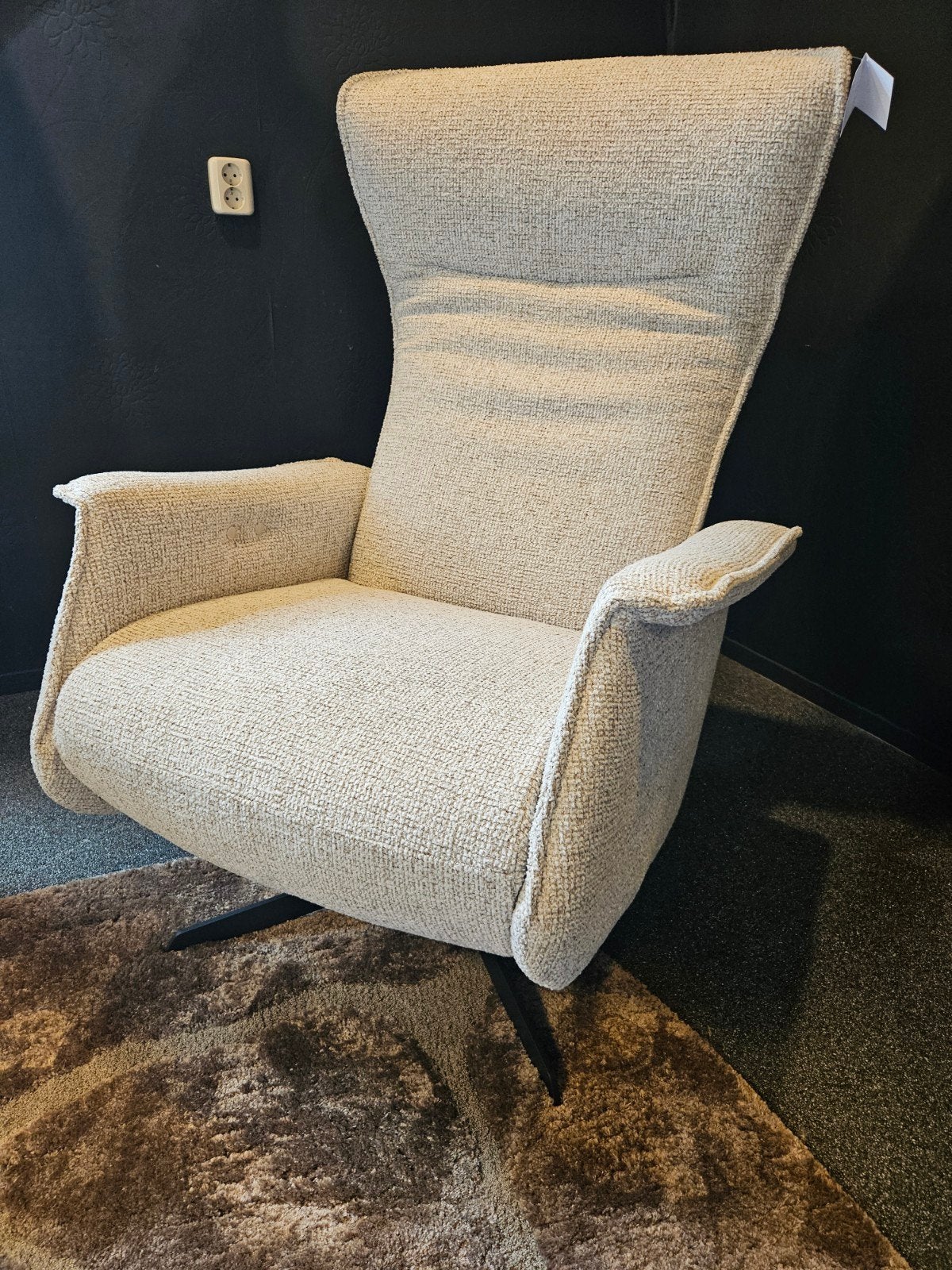 relaxfauteuil TYLER 2 motoren accu stof, Verzenden, Nieuw, Stof, 50 tot 75 cm