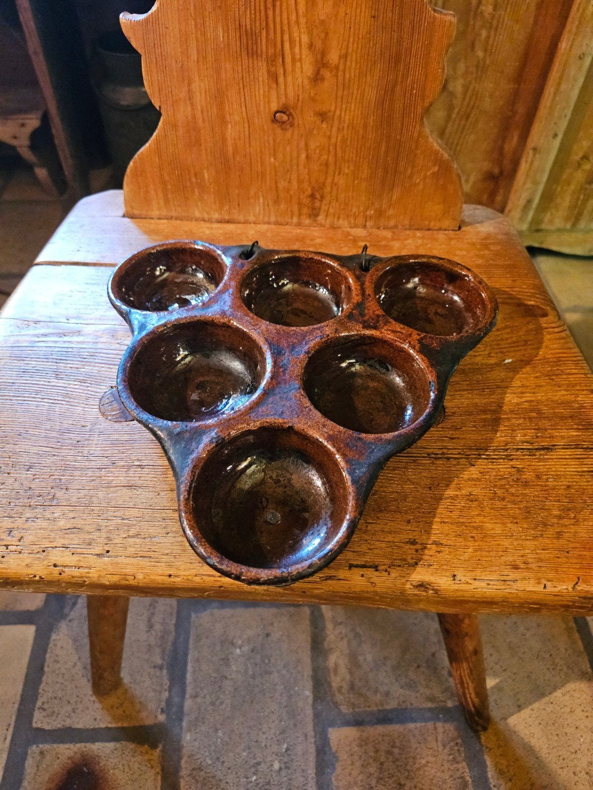 Antieke aardewerken muffinvorm / bakvorm, Ophalen of Verzenden