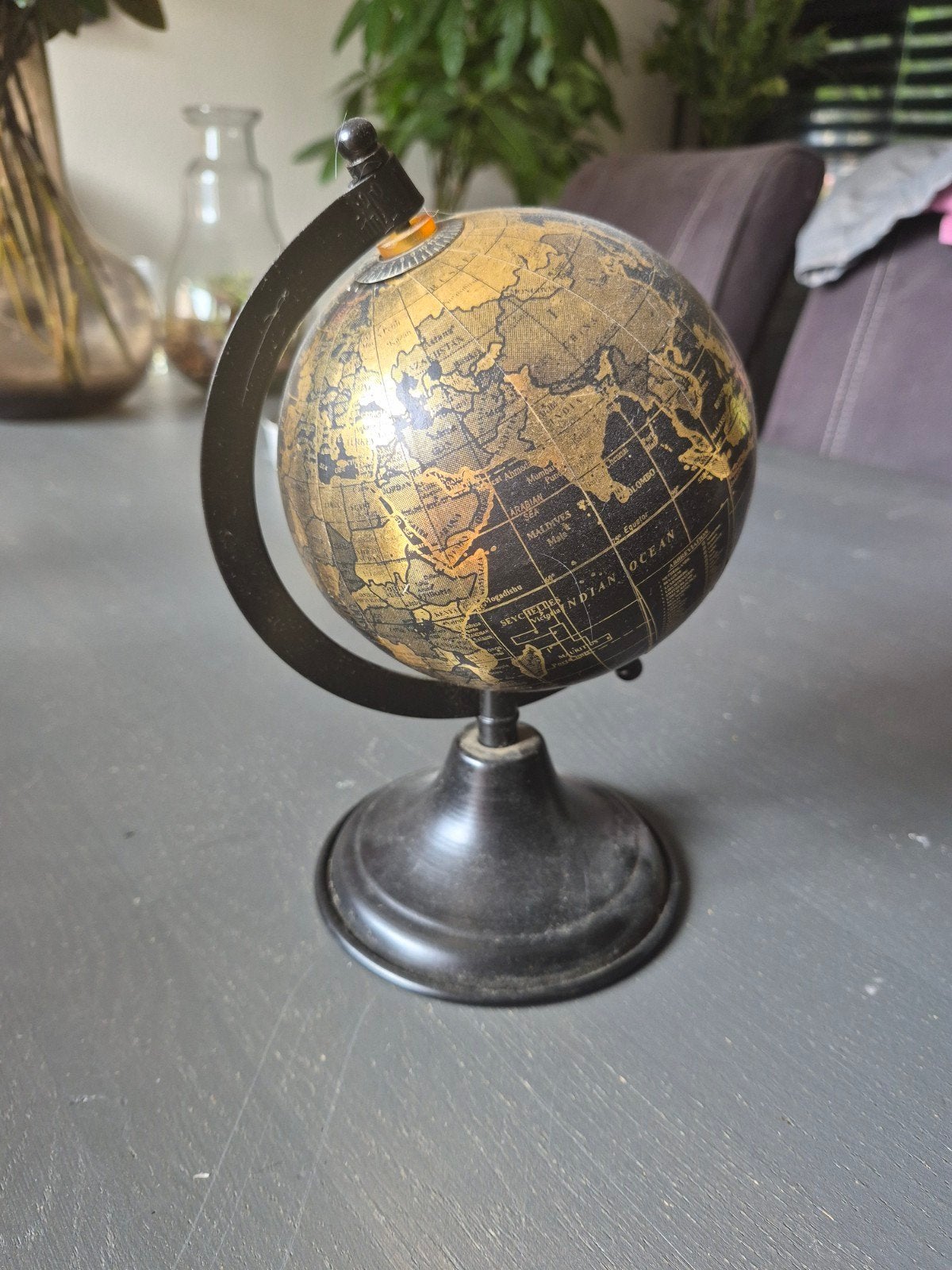 Deco wereldbol, Huis en Inrichting, Woonaccessoires | Wereldbollen, Ophalen, Zo goed als nieuw
