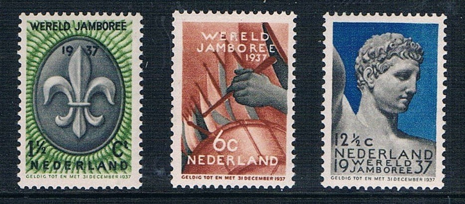 NVPH 293-295 postfris, Verzenden, T/m 1940, Postfris