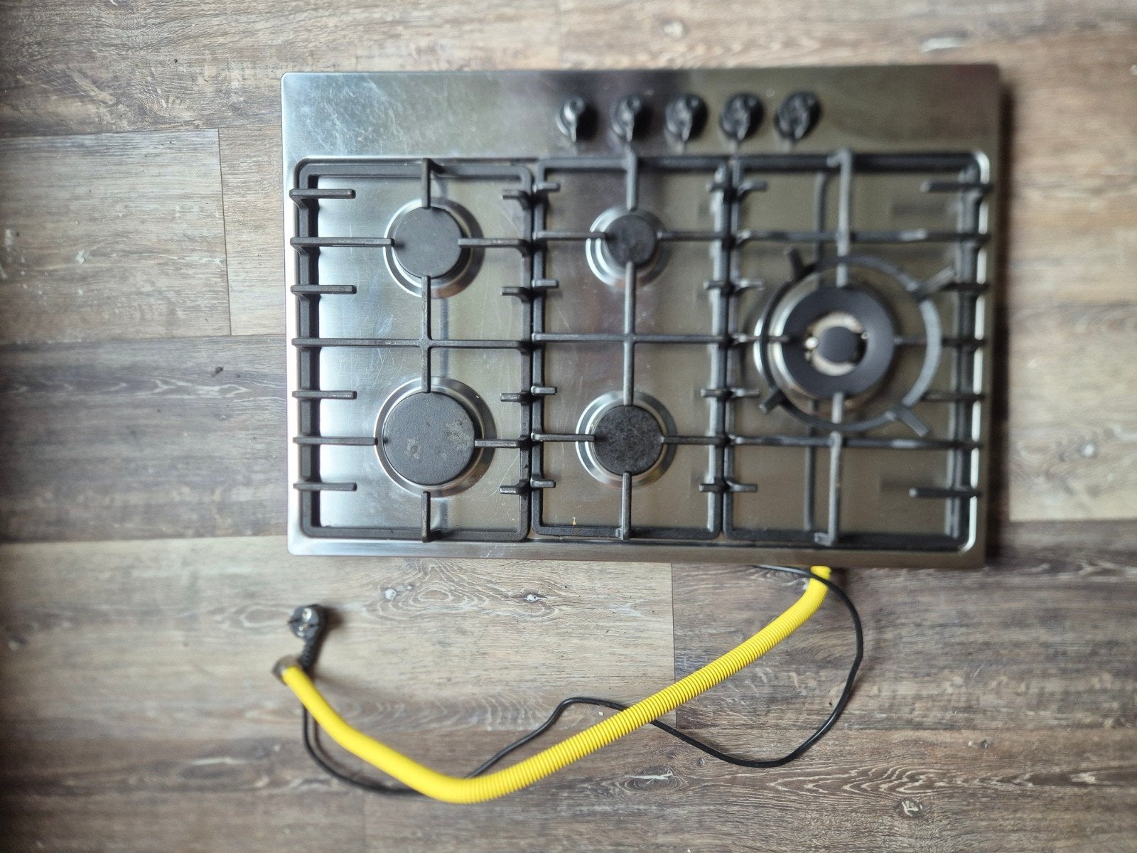 Inbouw gaskookplaat met 5 branders, Gebruikt, Minder dan 85 cm, 60 cm of meer, Ophalen of Verzenden