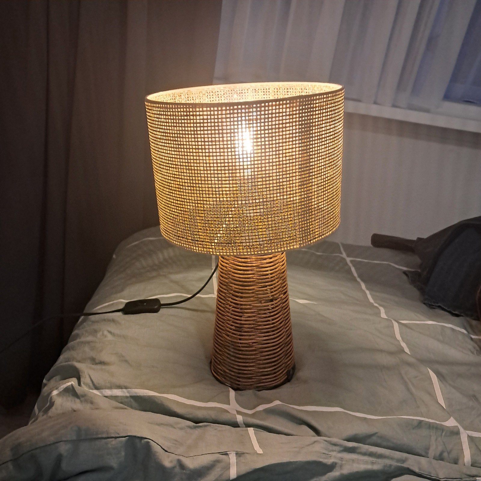Kamerlamp, 30 cm, Natuurlijk materiaal, Ophalen of Verzenden, Zo goed als nieuw