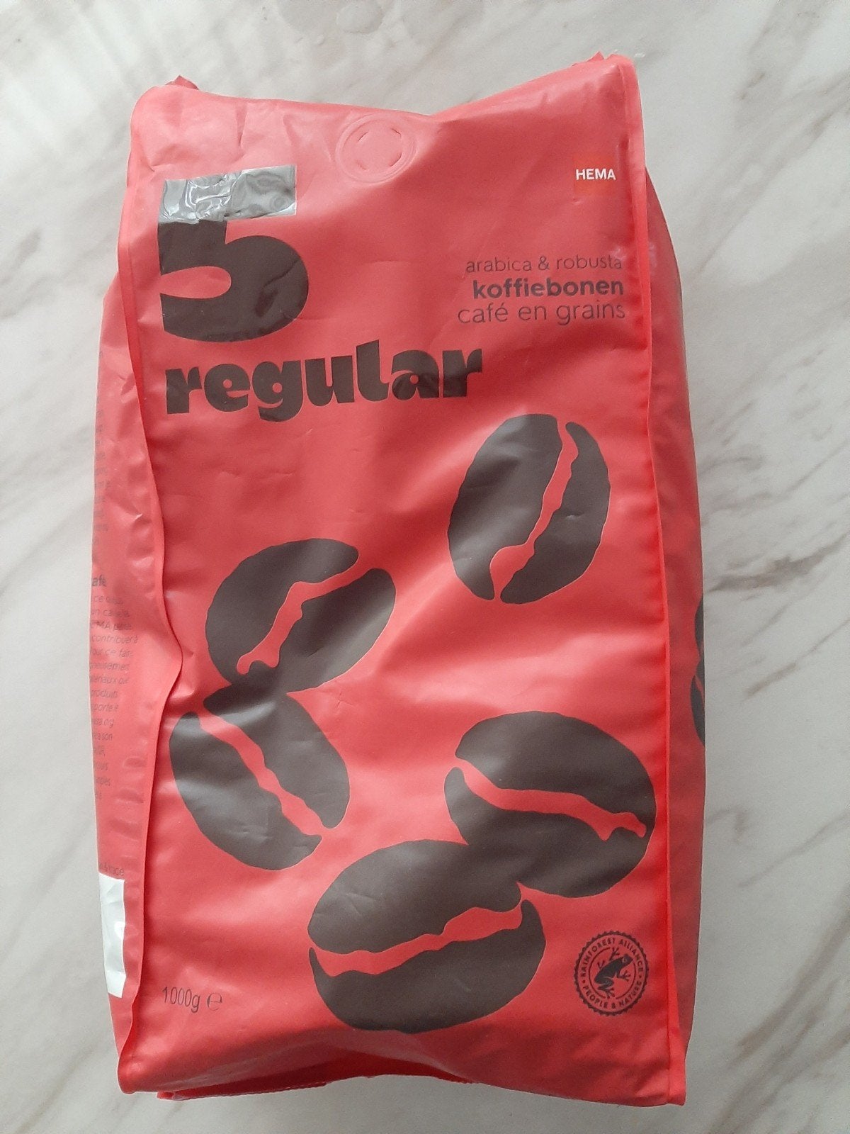 Hema Regular Koffiebonen 1000g - Arabica & Robusta, Ophalen of Verzenden