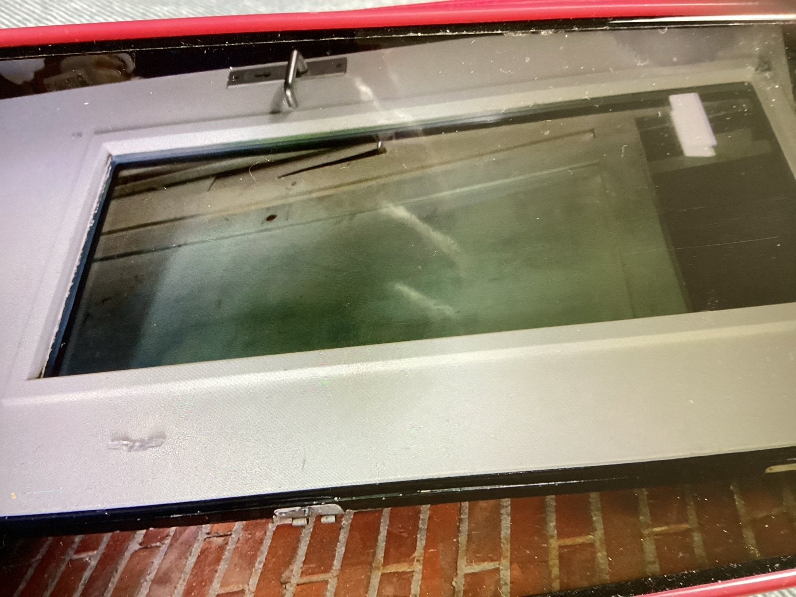 Hardhouten buitendeur met dubbelglas en driepuntsluiting, Doe-het-zelf en Verbouw, Gebruikt, 80 tot 100 cm, Ophalen of Verzenden