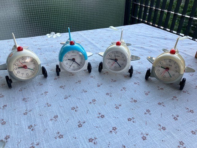 5 unieke aeroclock wekkers klokjes leuk vliegtuigwekker, Ophalen, Gebruikt