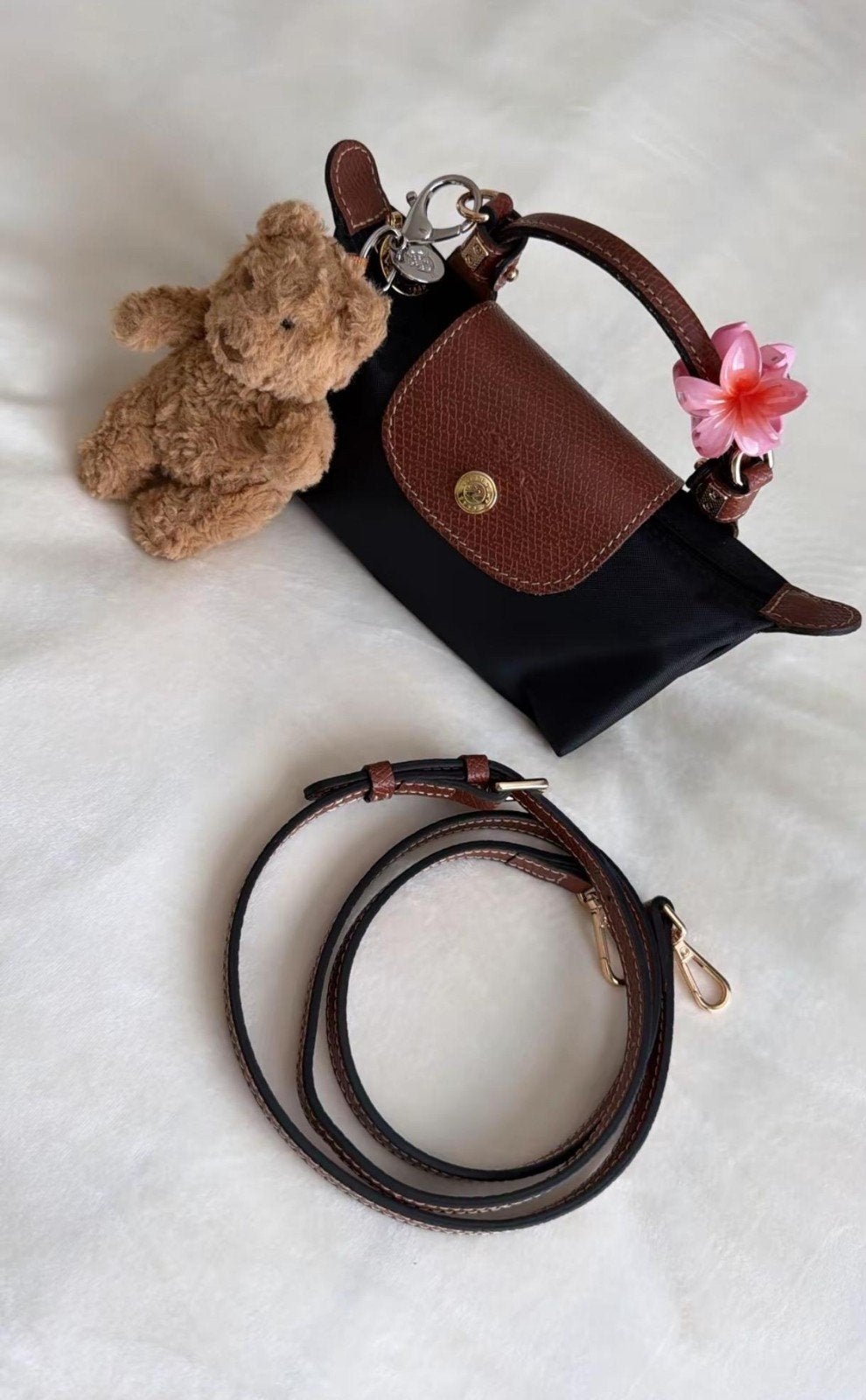 mini bag Lonchamp, Sieraden, Tassen en Uiterlijk, Ophalen of Verzenden, Bruin, Handtas