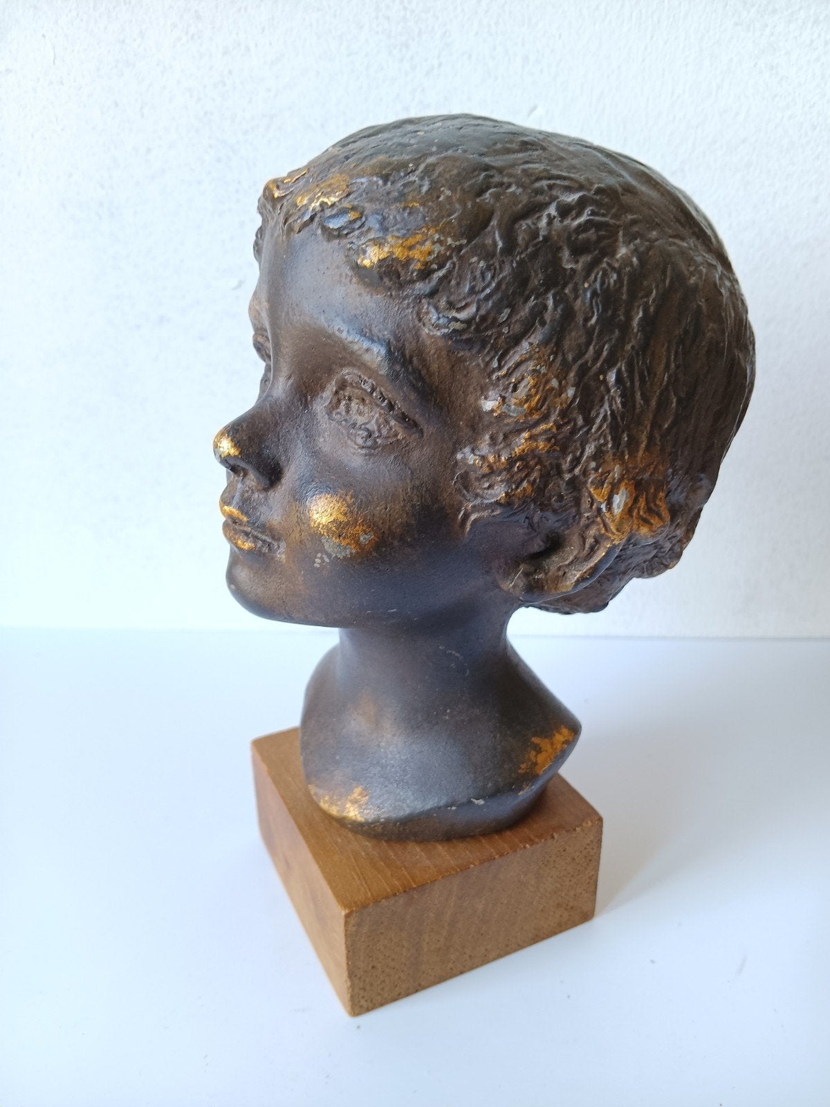 Gelaat beeldje gebr. Paridon, genummerd en gesigneerd, 19 cm, Antiek en Kunst, Ophalen of Verzenden