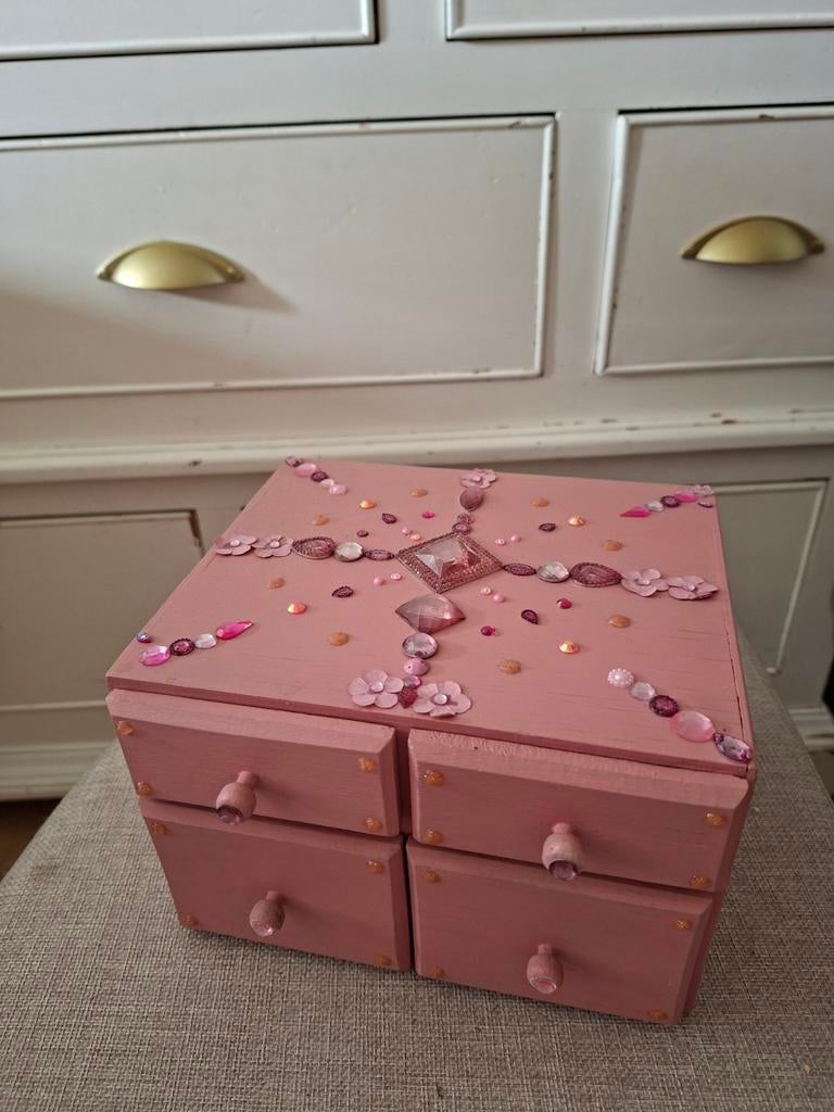 Roze bling make-up kastje., Ophalen of Verzenden, Nieuw, Roze