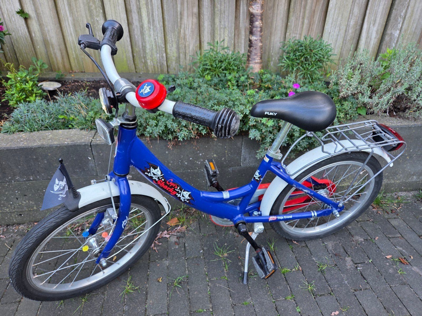 Puky kinderfiets 18 inch - Blauw/Wit, Ophalen, Terugtraprem, Puky, 16 tot 20 inch