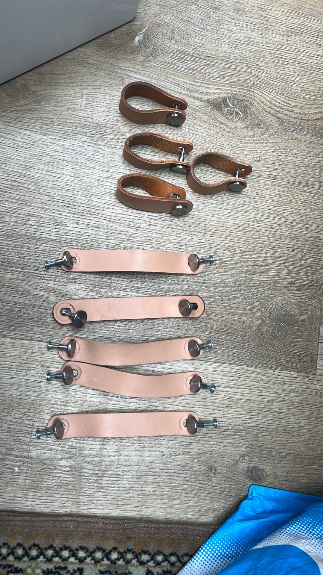 9 ÖSTERNÄS Leren handgreep, gelooid leer, 153 mm, Minder dan 50 cm, Bruin, Ophalen of Verzenden, Zo goed als nieuw