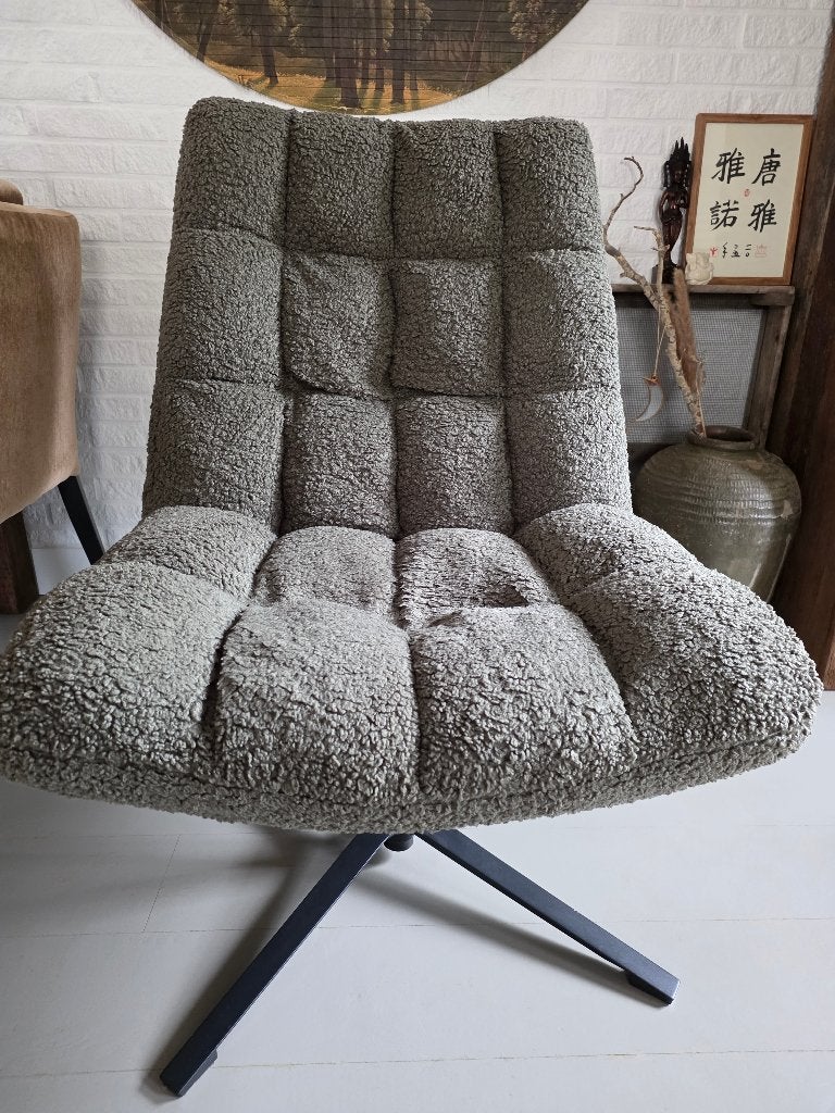 Draai fortuleuil  groen, Huis en Inrichting, Ophalen, Minder dan 75 cm, Zo goed als nieuw, Stof