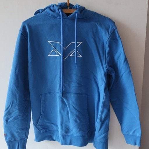 Max Verstappen hoody origineel medium blauw Keep Pushing, Max Verstappen, Ophalen of Verzenden, Gedragen, Maat 48/50 (M)