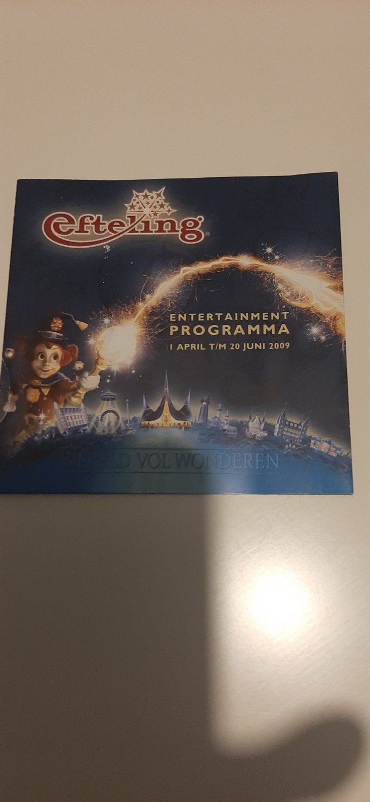 Efteling Entertainment Programma Boekje 2009, Verzamelen, Ophalen of Verzenden, Gebruikt, Overige typen