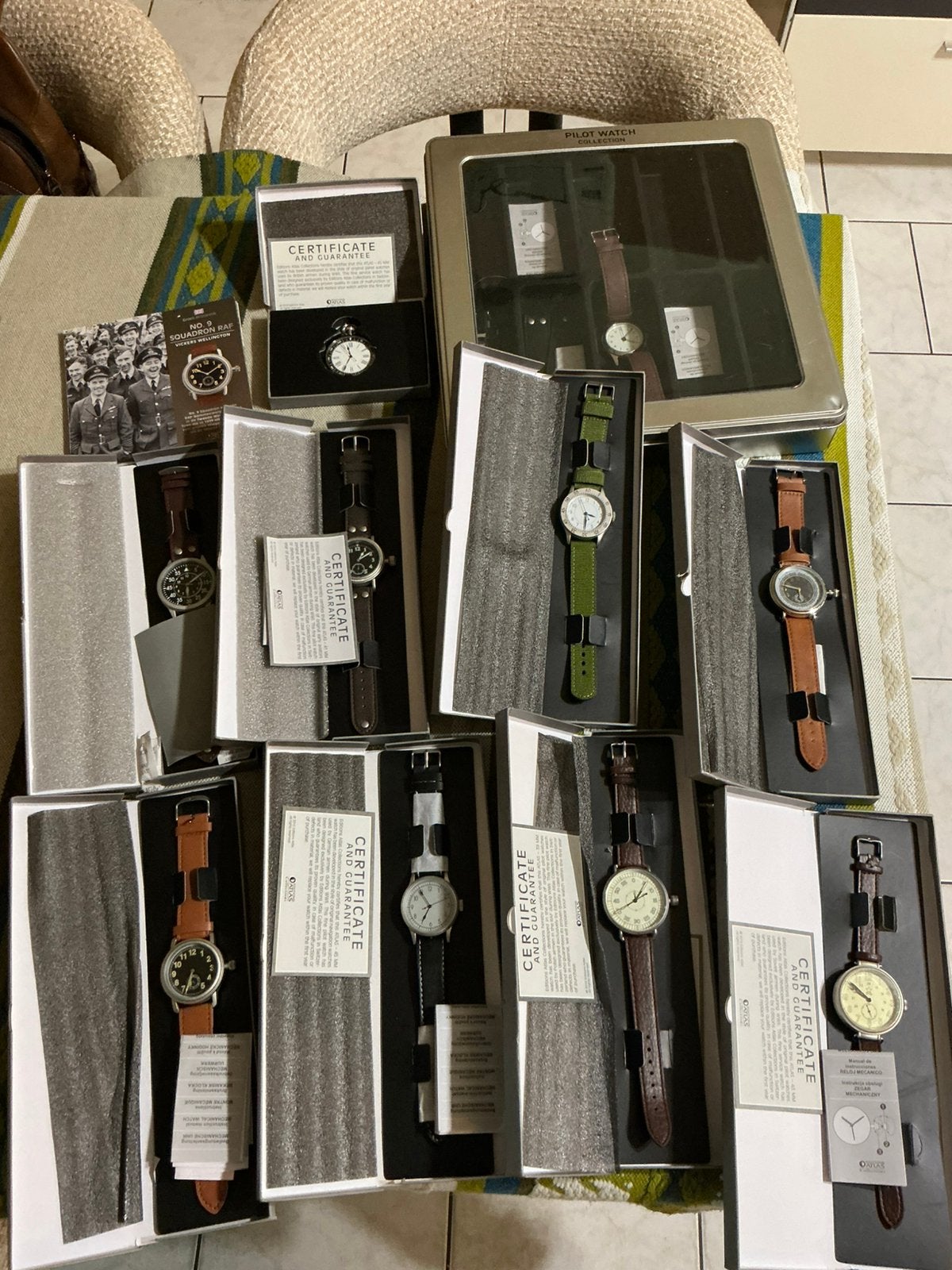 Lot van 10 piloten horloges nieuw atlas, Ophalen of Verzenden, Zo goed als nieuw, Overige merken