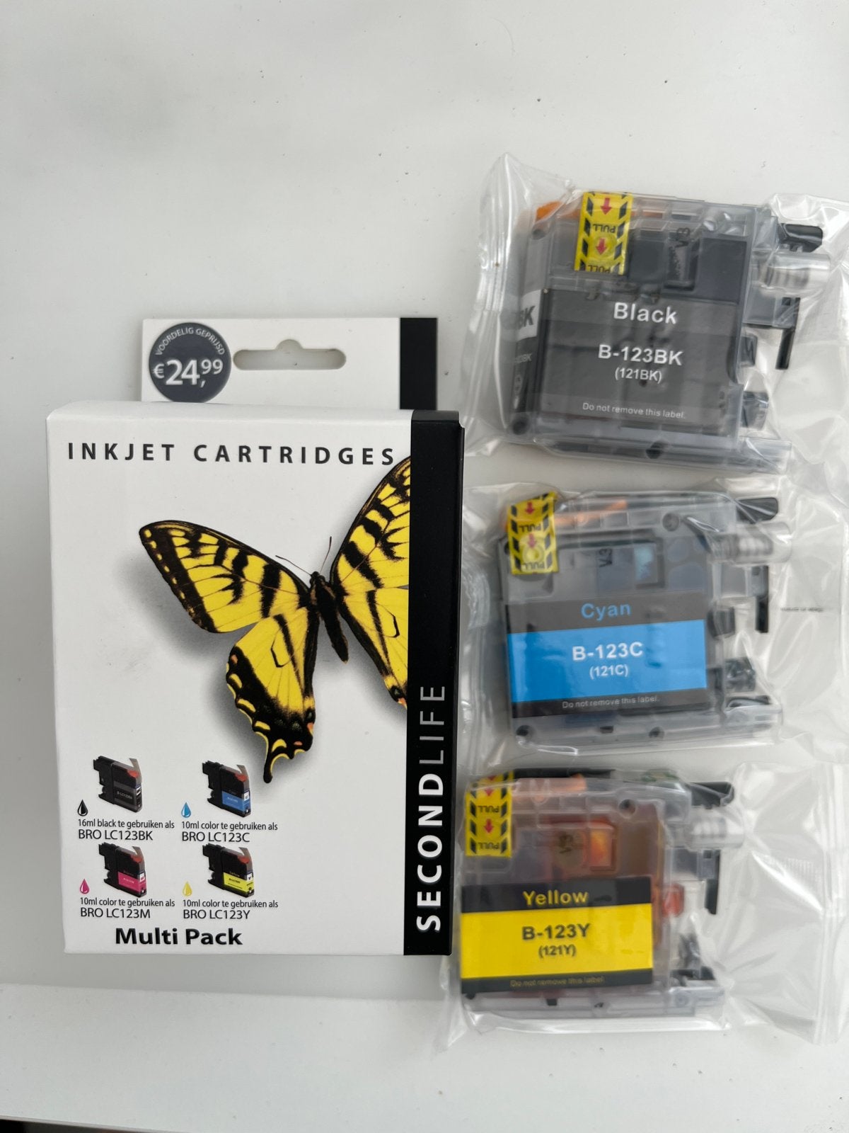 Secondlife Inkjet Cartridges Multi Pack Brother LC123, Computers en Software, Printerbenodigdheden, Ophalen, Nieuw, Cartridge