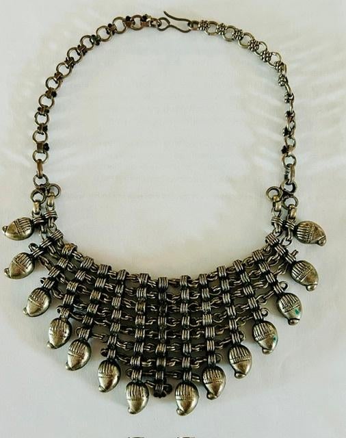 halsketting herkomst India, Sieraden, Tassen en Uiterlijk, Kettingen, Ophalen of Verzenden, Zo goed als nieuw, Zilver, Overige materialen