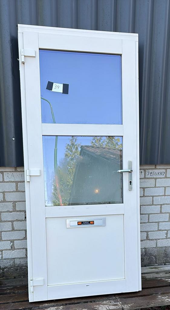 (34) Nieuwe deur/achterdeur incl kozijn en glas, Doe-het-zelf en Verbouw, Kozijnen en Schuifpuien, Kunststof, Deurkozijn, Nieuw