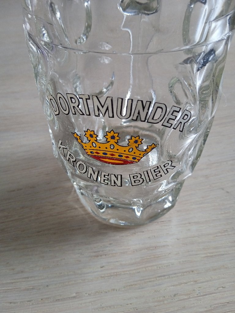 Bierglas  Dortmunder kronen bier, Ophalen of Verzenden, Zo goed als nieuw, Glas of Glazen, Overige merken