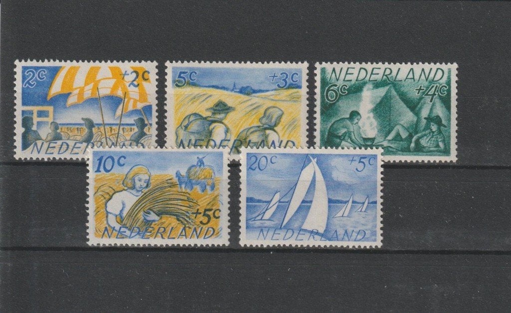 Nederland 1949, NVPH 513 t/m 517, Postfris., Verzenden, Na 1940, Postfris