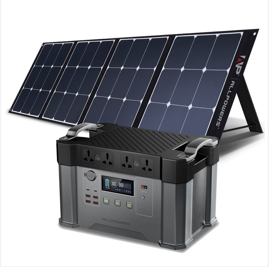 Zonnegenerator 240V. 2000W. Acculader + 200W Zonnepanelen., Ophalen of Verzenden, Nieuw