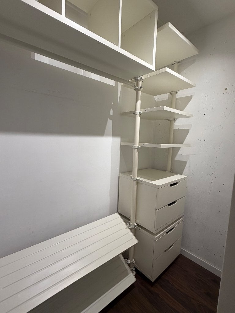 Inbouw kledingkast, Ophalen, Gebruikt, 150 tot 200 cm, 25 tot 50 cm