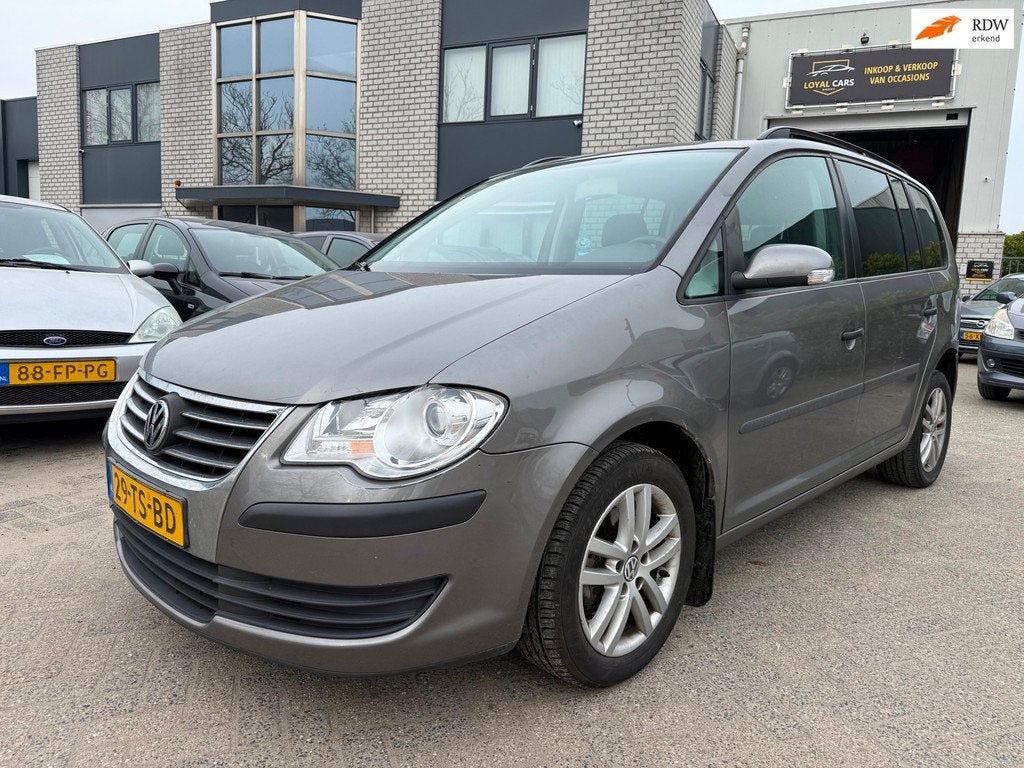 Volkswagen Touran 1.4 TSI Optive Clima 7 Pers Lees Omschrijv, Auto's, Volkswagen, Voorwielaandrijving, Stof, Gebruikt, Zwart