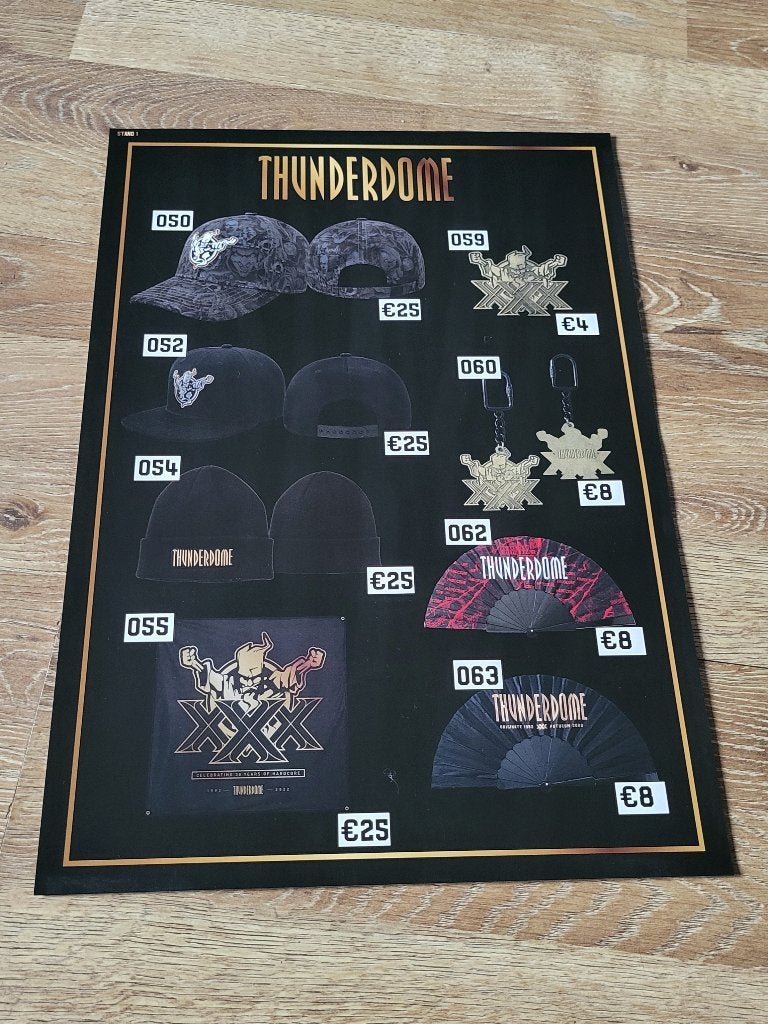 Diverse A3 Thunderdome XXX Years reclame posters van feest., Verzamelen, Ophalen of Verzenden, Nieuw