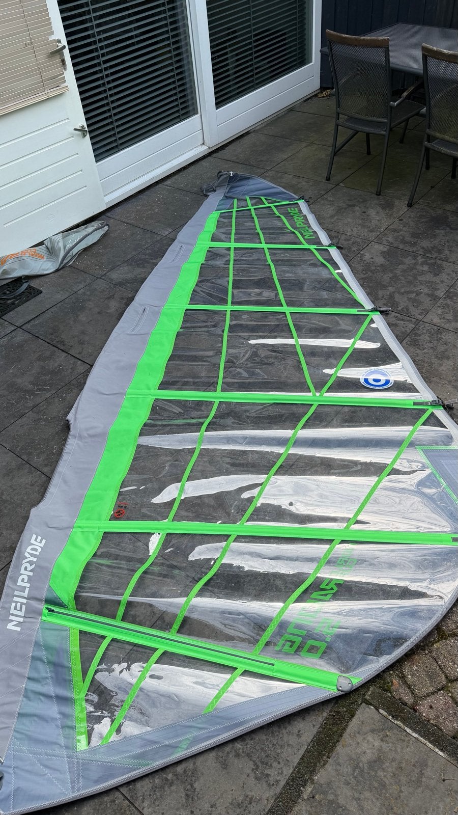 NeilPryde World Cup Racing 5.0 Windsurfzeil, Ophalen, Met zeil(en), 5 tot 6.5 m², Zo goed als nieuw