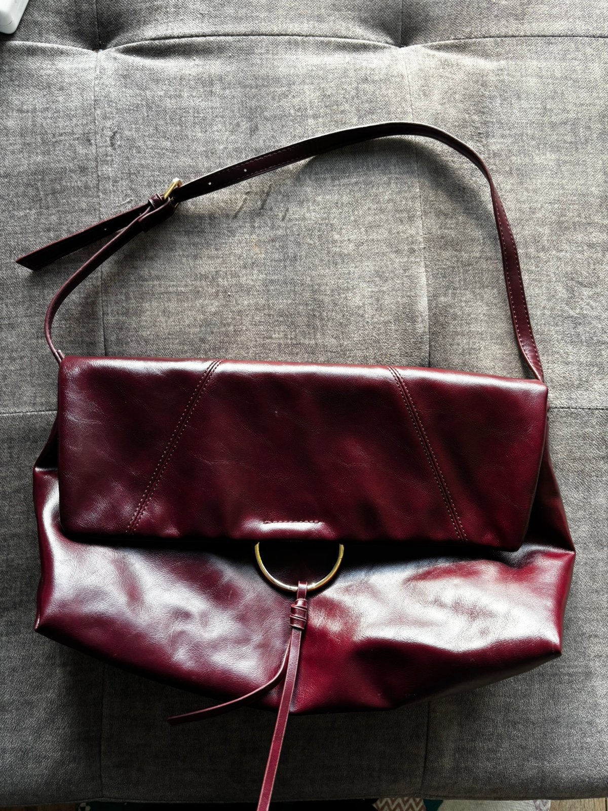 Grote schouder tas van Primark - burgundy, Ophalen, Zo goed als nieuw