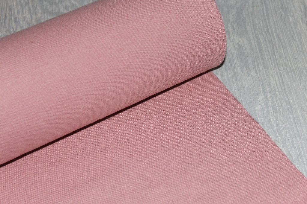 Katoenen boordstof - basic uni poeder roze gekleurd #1339, Nieuw, Ophalen of Verzenden, 30 tot 120 cm, Katoen