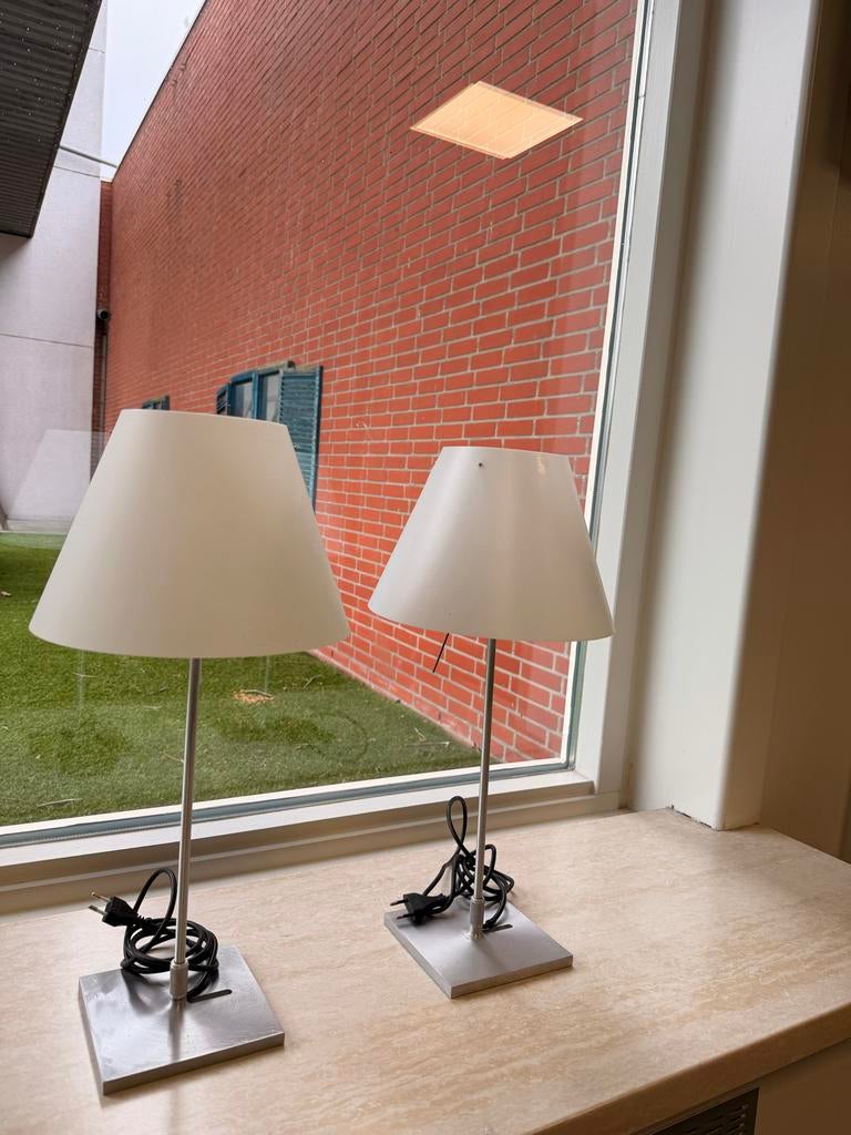 2 Luce Plan Constanza Tafellampen - Design Klassiekers, Ophalen of Verzenden, Gebruikt, Metaal