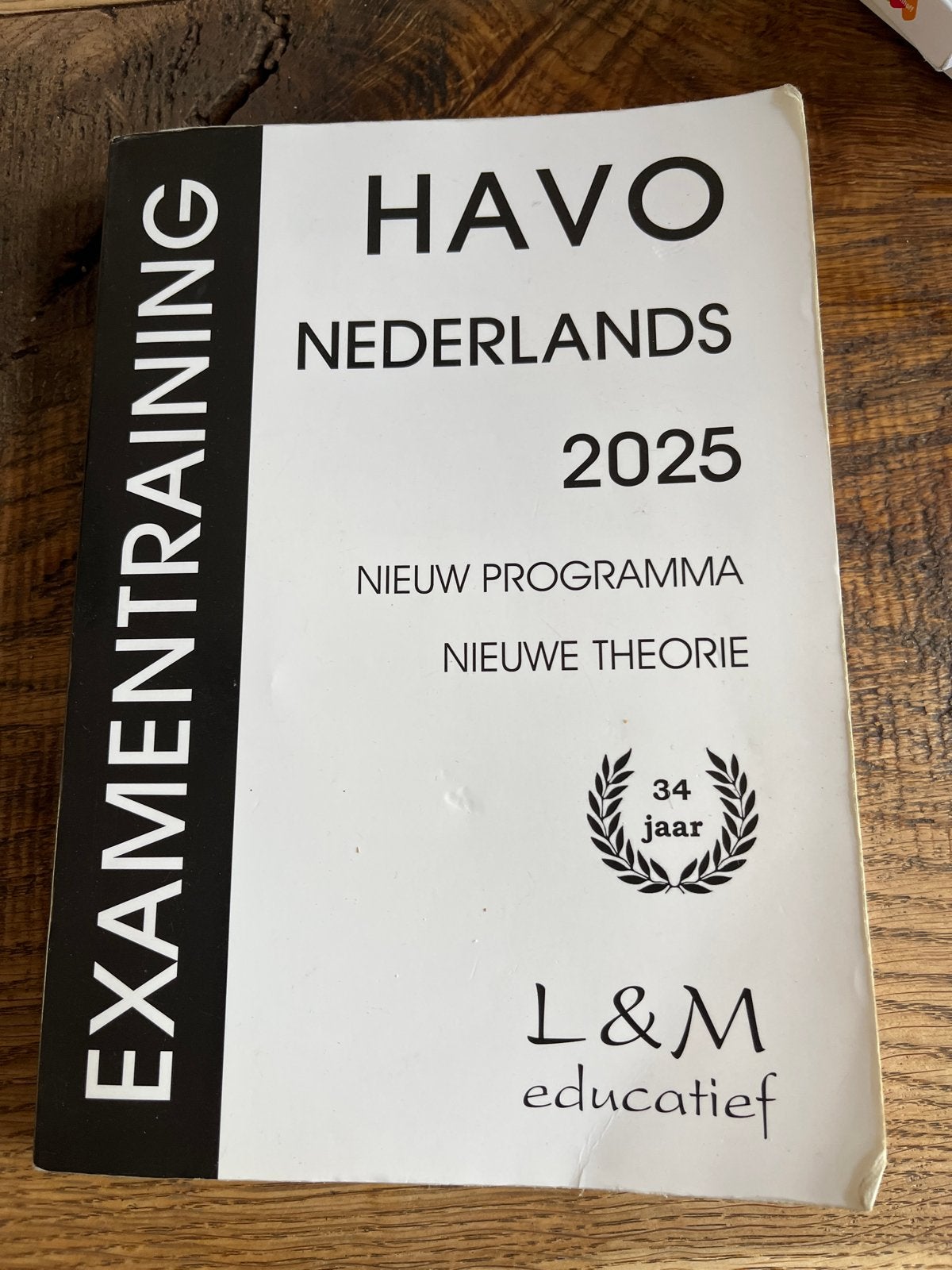 Examentraining HAVO Nederlands 2025 -Nieuw  Programma, Ophalen of Verzenden, Zo goed als nieuw, HAVO, Nederlands