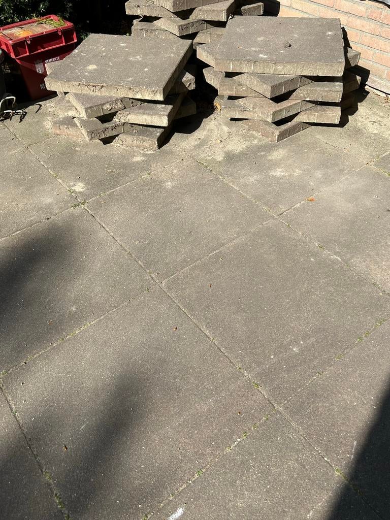 Gebruikte terrastegels - Ideaal voor terras of pad, Tuin en Terras, Tegels en Klinkers, Ophalen, Gebruikt, 10 m² of meer, Beton